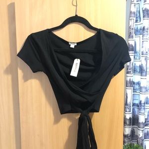 Black Wrap Top